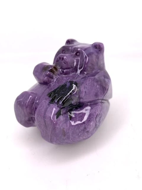 Charoite Rocking Bear Toy - Souvenir Figurine