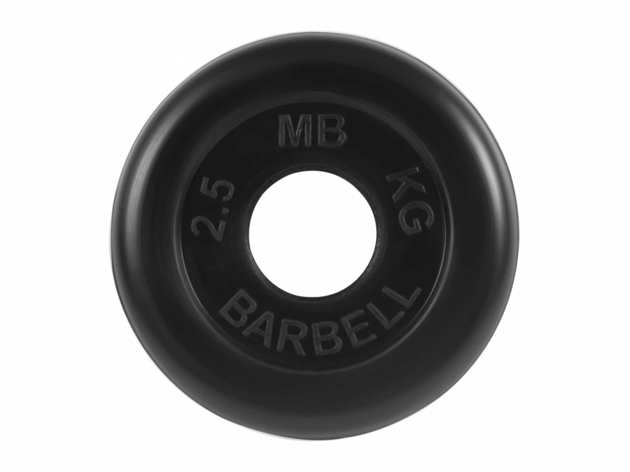 Standard Rubberized Disc, Black, 51mm, 2.5kg - MB-PltB51-2.5