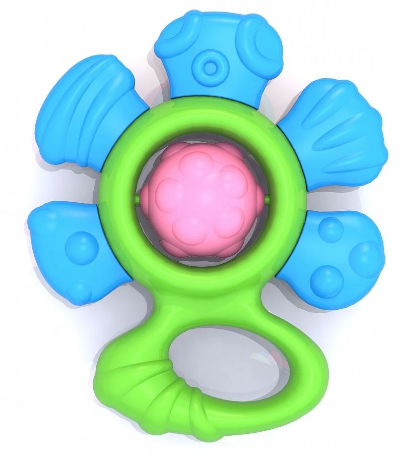 لعبة الرجاجة "زهرة" (باللون الأزرق والأخضر) مع حقيبة هيدر