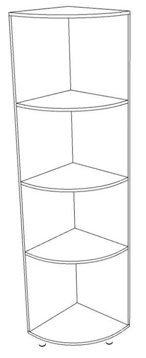 رف زاوي مصنوع من لوح Chipboard م laminat بسماكة 16 مم