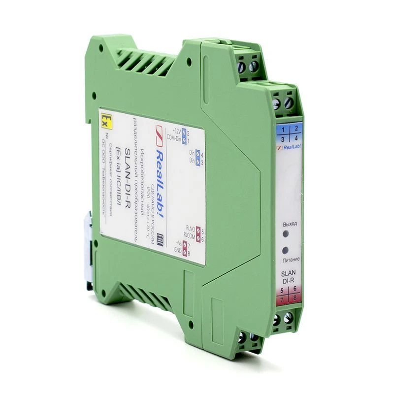Intrinsically Safe Signal Isolator with Relay Output SLAN-DI-R
