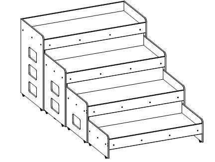 سرير رباعي الطوابق TV-BKCH-5.17.01