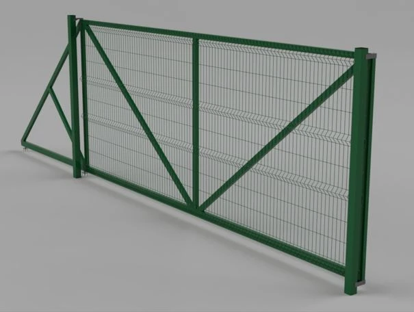 3D Ural Sliding Gate 5 Zn in Powder Coating