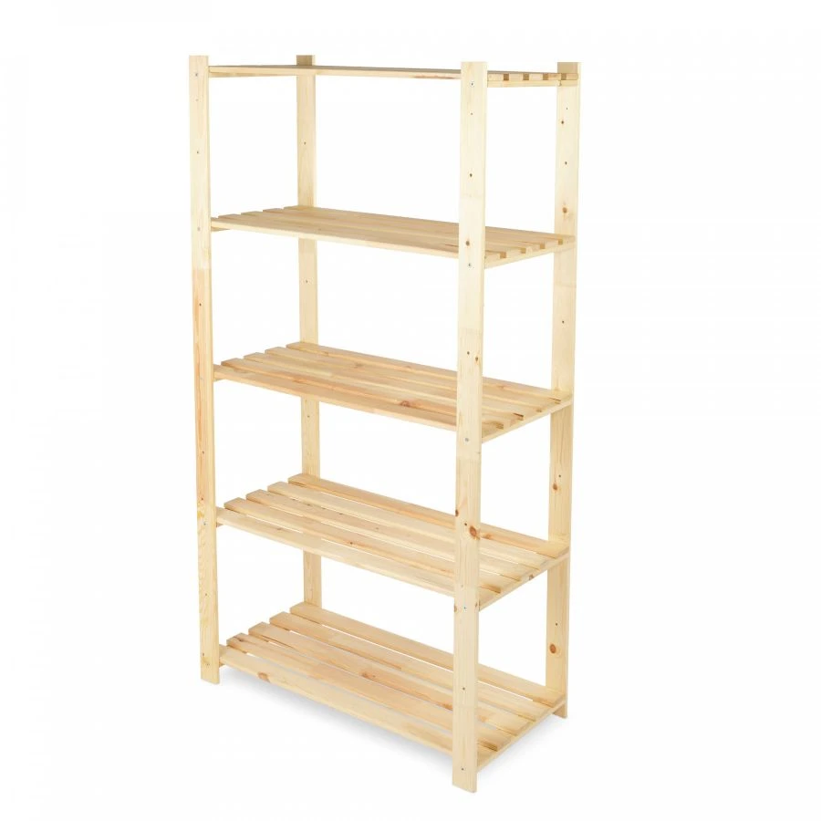 Wooden Shelf with Five Shelves for Storage and Organization