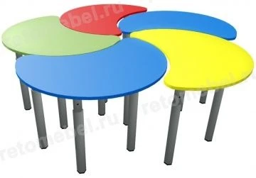 Adjustable Leg Table "Petal