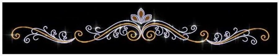 أضواء LED الزخرفية "أنماط قوس قزح" - مصباح خارجي مزخرف مثبت على كابل دعم (220 فولت، 24 فولت، 12 فولت)