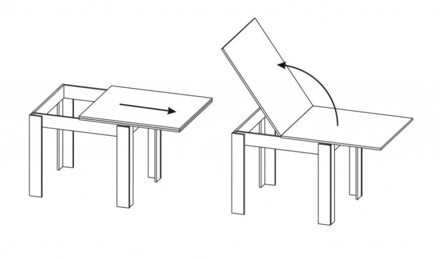 Expandable Work Table for Document Handling and Meetings