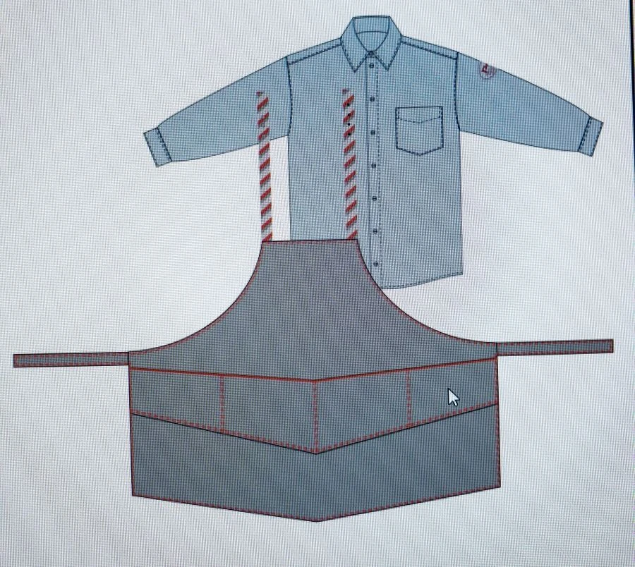 Men's Work Apron for Passenger Train Conductors, Type A