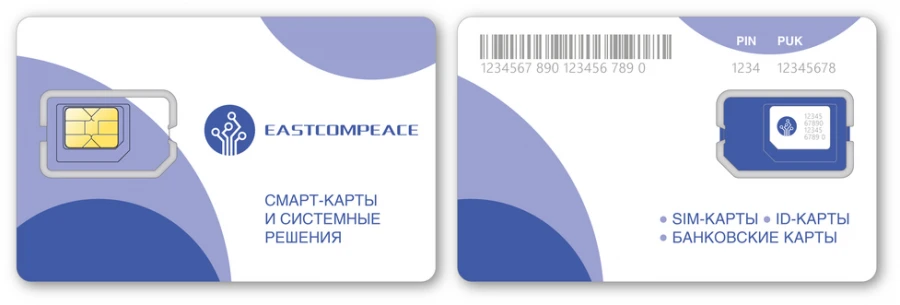 Smart Card with Integrated Chip ECPC404 for Mobile Identification