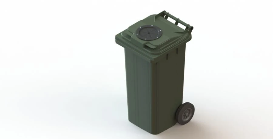 120L Mobile Waste Container with Lid, Model Art.23.C29.V/1