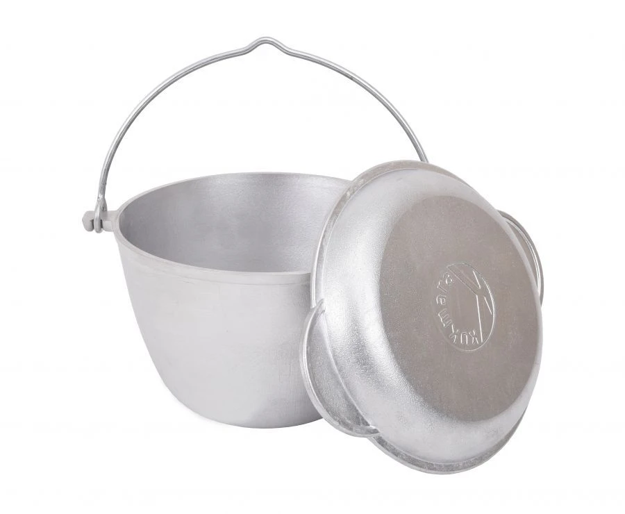 وعاء تخييم ألومنيوم سعة 3 لتر (بدون طلاء) مع غطاء - كوكمارا