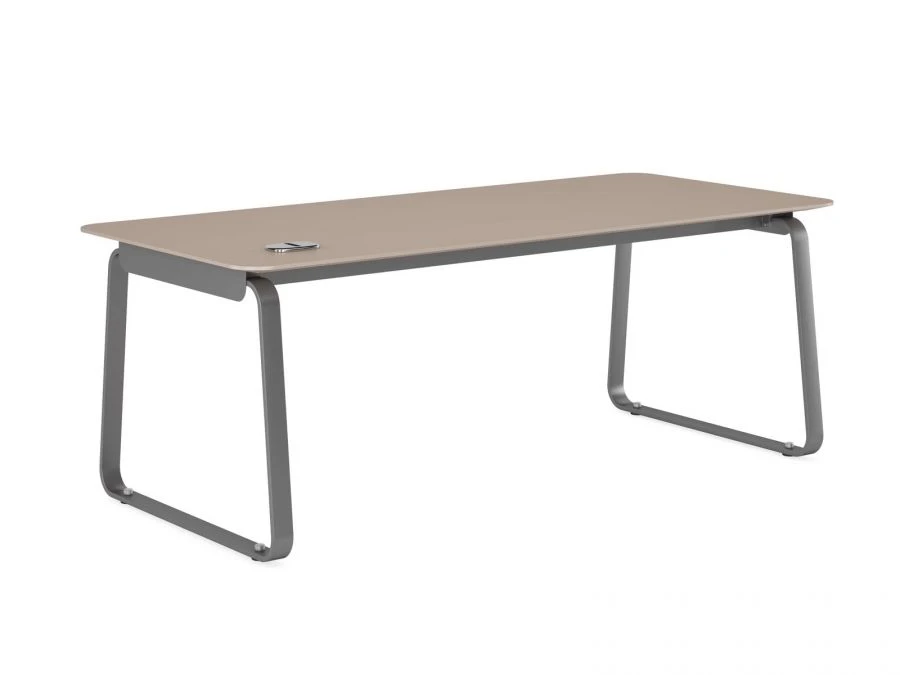 Modern Executive Desk with Unique Trapezoidal Legs, Model JNS101NEW