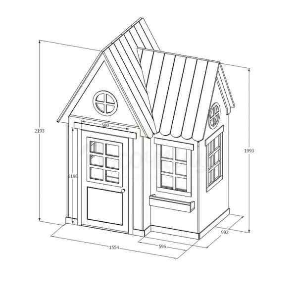 Children's Playhouse - Plywood, MDF, Solid Wood, HDF, Lacquer Coating