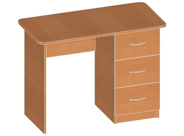 Single Pedestal Desk with 3 Drawers U.02.06