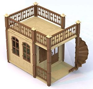 Princess Castle Dollhouse - 1 Floor (Beige)