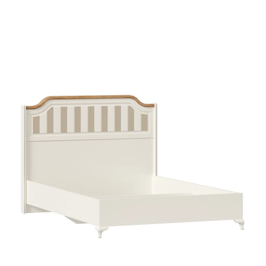 Villaggio Bed 140x200 cm (Alabaster/Golden Oak)