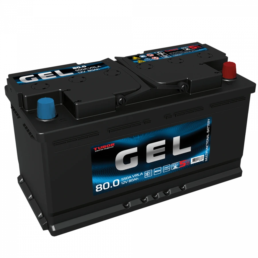 TUBOR GEL 6СТ-80.0 VRLA Lead-Acid Starter Battery