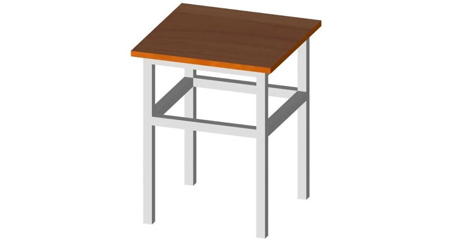 Unupholstered Stool for Educational Institutions, Model 41720