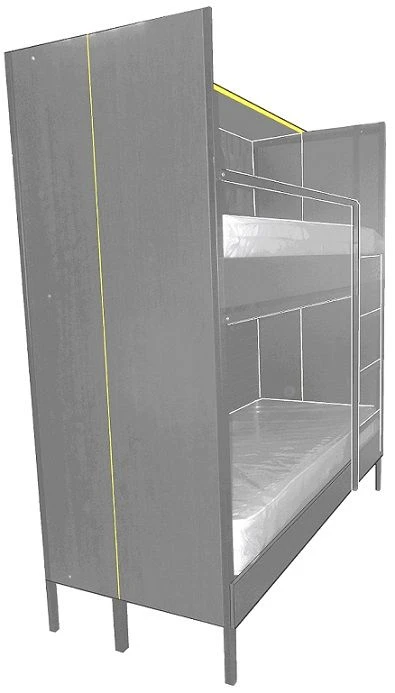 Foldable Bunk Bed for Public and Residential Use - Model SI56.15.05.00