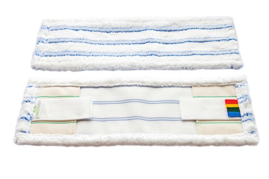 ممسحة مسطحة من الألياف الدقيقة مع مادة كاشطة ناعمة 50 سم