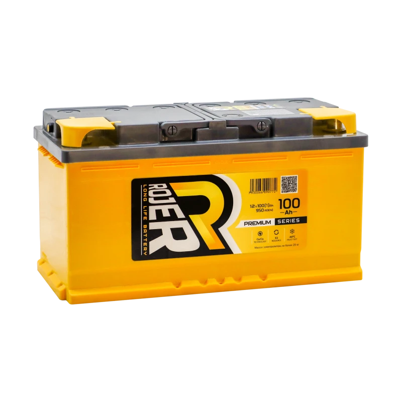 Lead Acid Starter Battery for Internal Combustion Engines 12V ROJER Premium Series