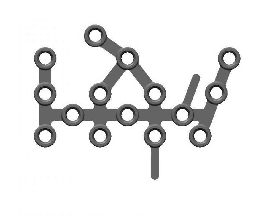 لوحة إعادة بناء كعب غير معقمة مع استقرار زاوي، رقم 90.19.XX