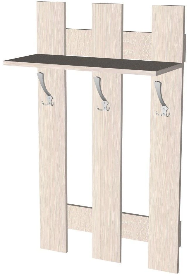 Wall-Mounted Coat Rack with 3 Hooks 600x270x1000, 16mm MDF