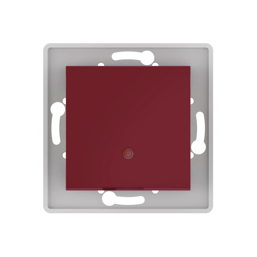 Caduceus Aling Prestige Single Switch with Indicator 10A, 250V~, Burgundy, Model 6025.3