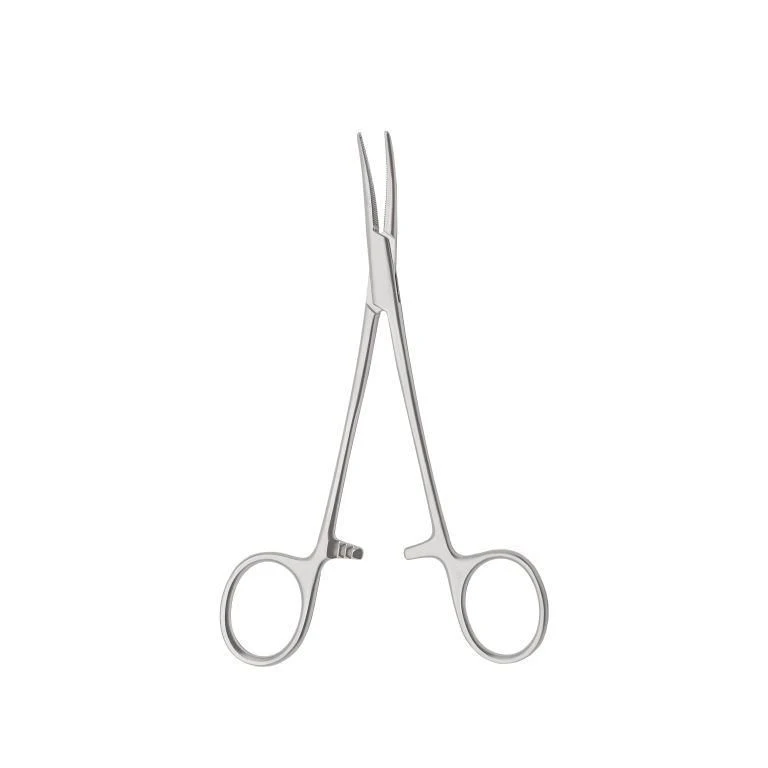 Curved Hemostatic Clamp, Model TZ-01-281-15.5, 155 mm