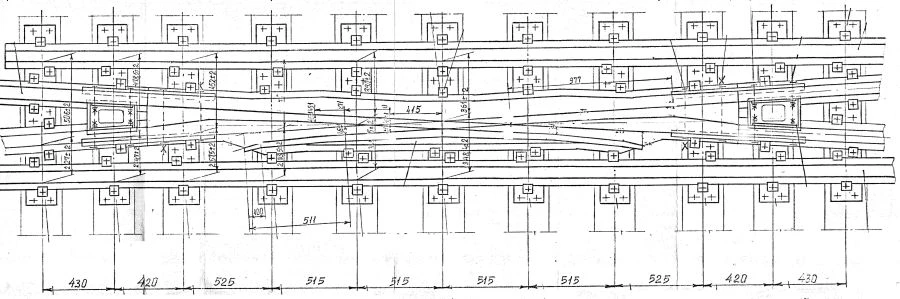 P65 Type 1/9 Cross Tie for Double Cross Switch (1580.05.000)