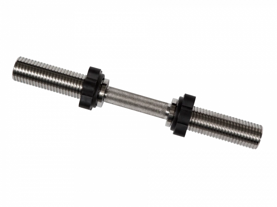 Chrome Dumbbell Bar with Rotating Grip, Length 490mm, MB-BarM50-M490B