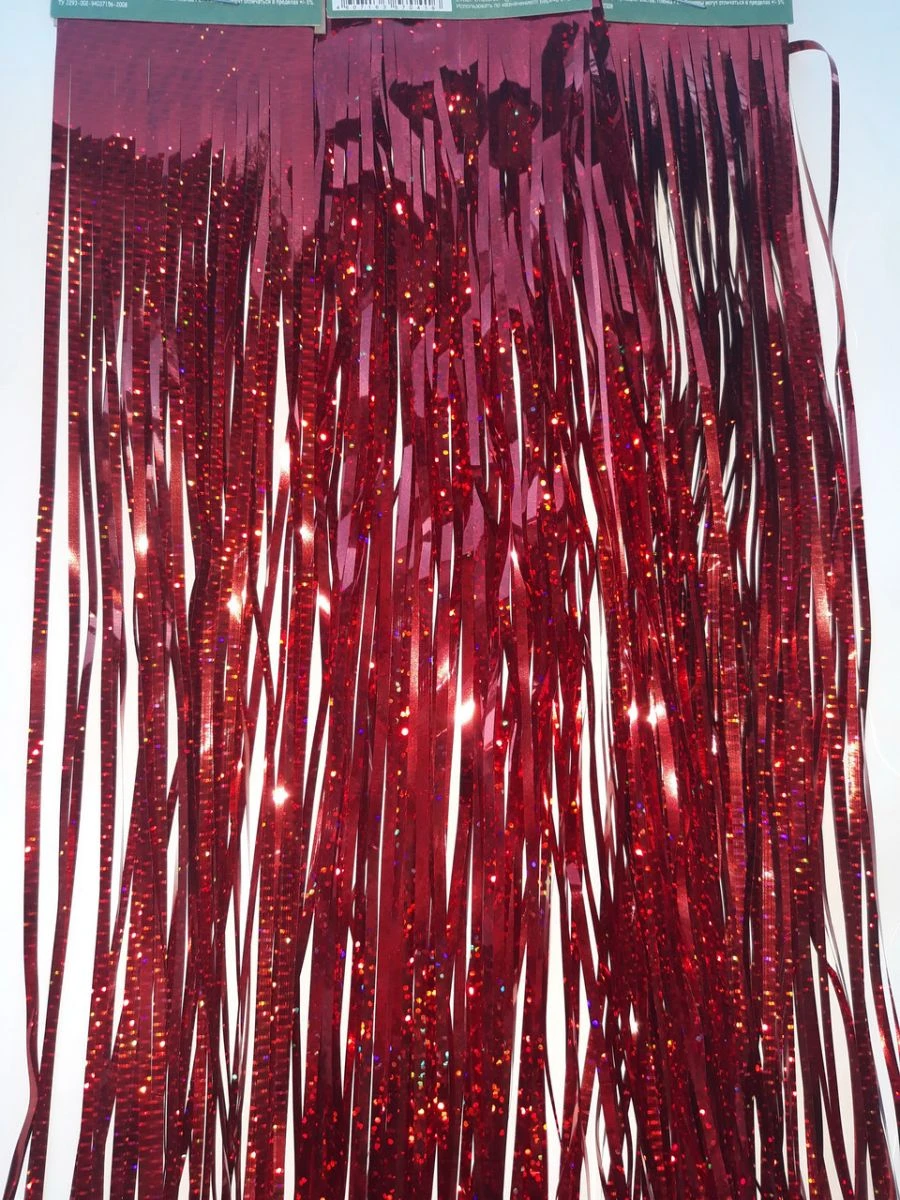 Red Christmas Tinsel - 20x100 cm