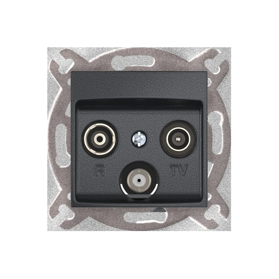 CADUCEUS ALING PRESTIGE Hidden Installation TV/FM/SAT Socket, Graphite, Art. 6012S.2