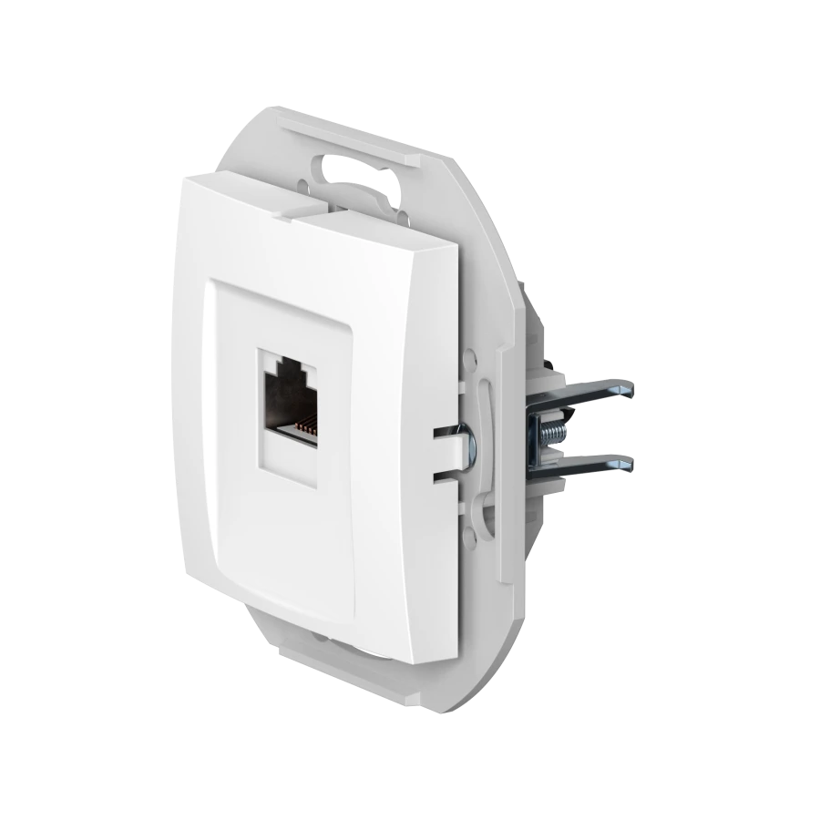 Caduceus Aling Prestige Computer Socket with RJ45 Module Cat.6 FTP, White, Art. 60150S.0