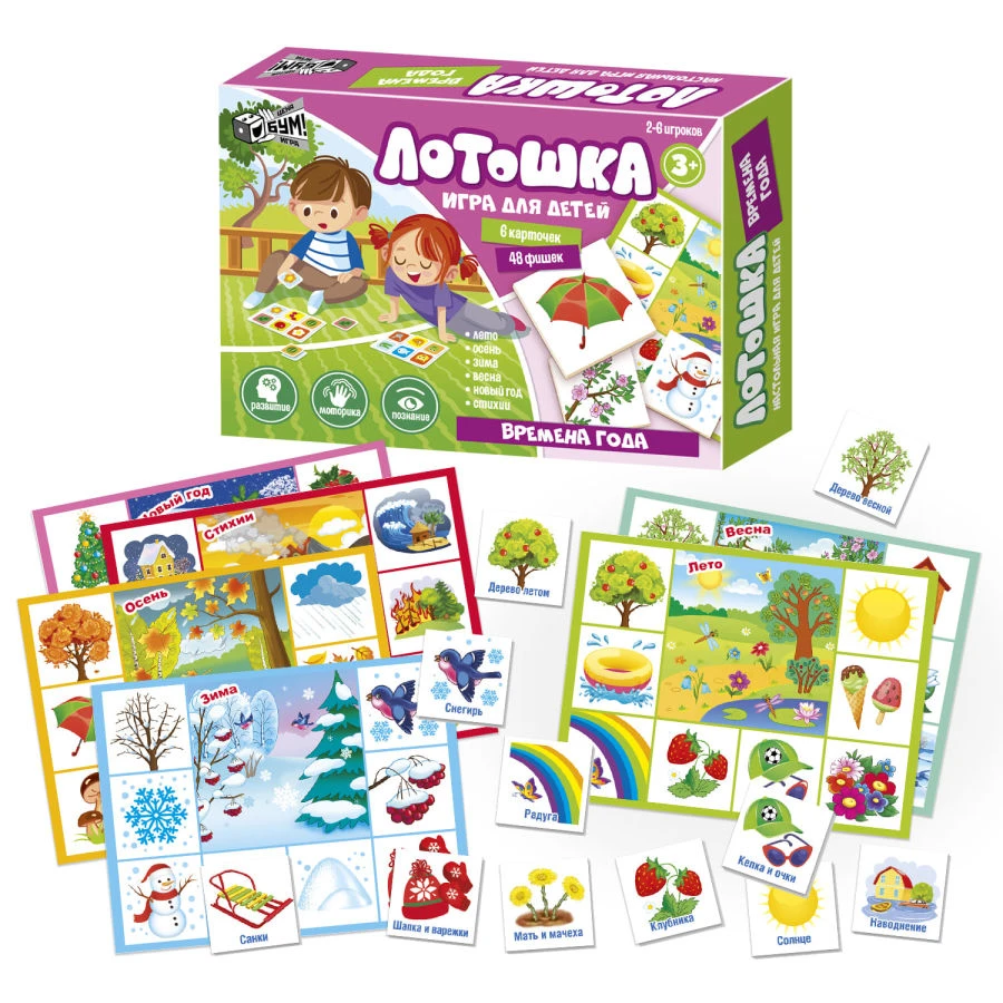 Seasons Learning Game with Cards and Tokens
