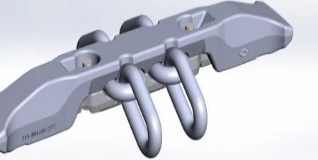 Single-body scraper, dual chains, length 772mm, chain size 30x108