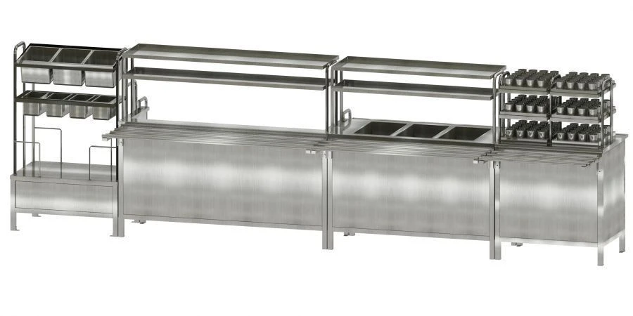 خط الخدمة الذاتية وتوزيع الطعام للسفن ك إل ر