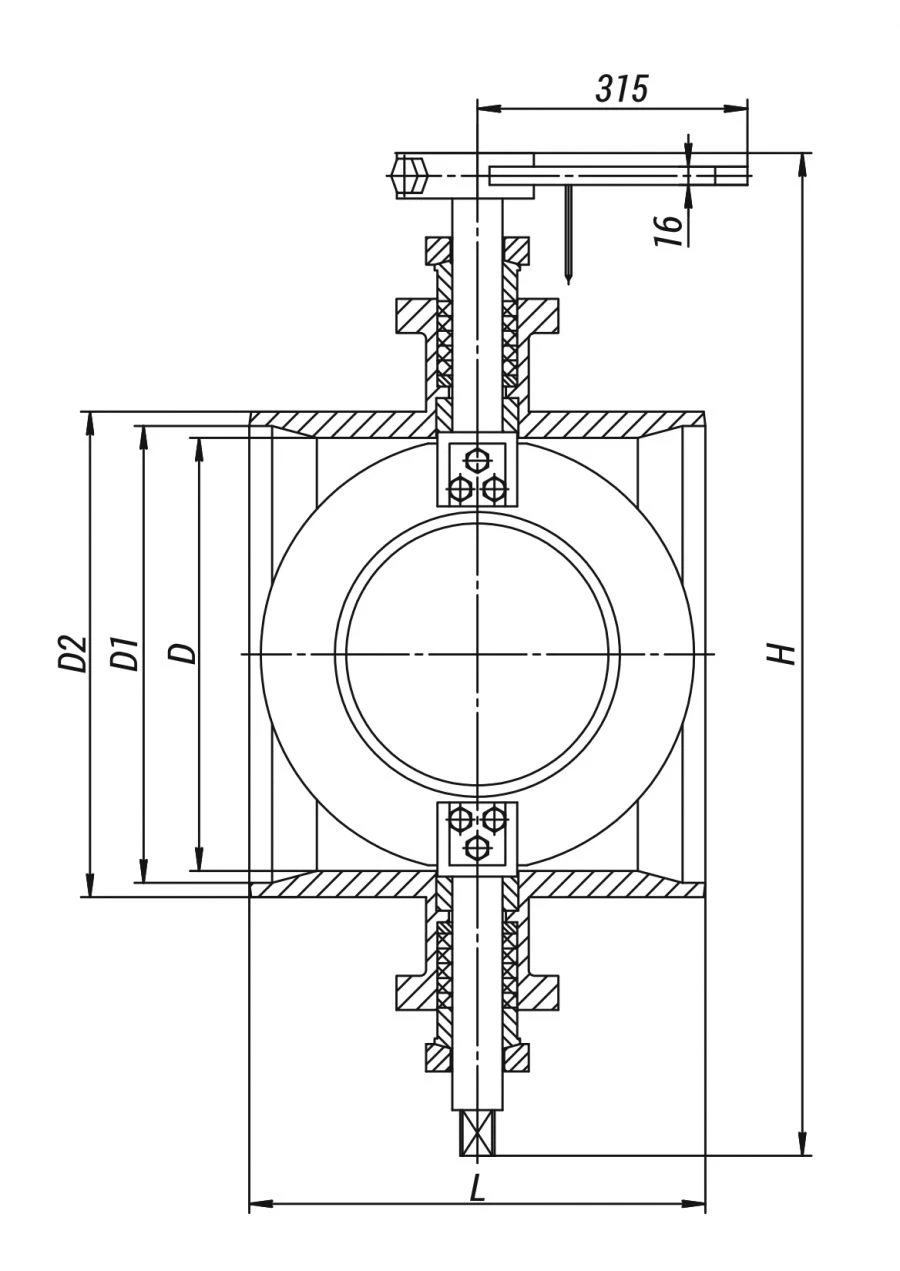 Regulating Valve with Rotating Disc Type 12C-2-5