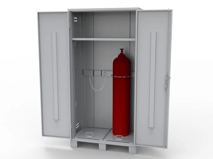 Gas Cylinder Storage Cabinet with One Adjustable Shelf SHB-2/1 Profi