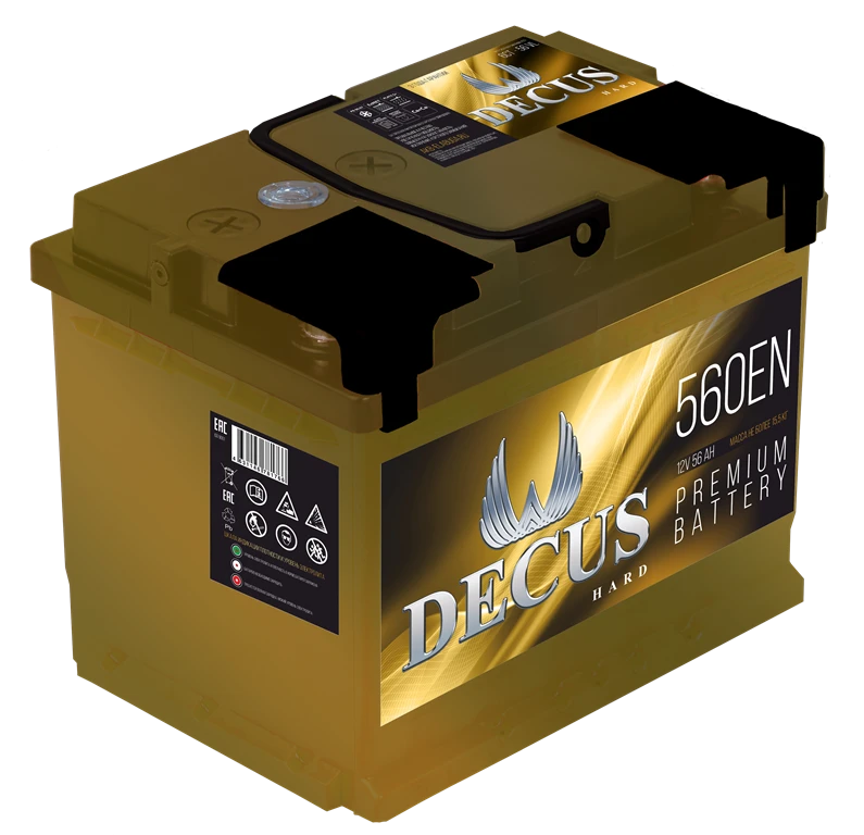 Lead-Acid Battery for Starting Internal Combustion Engines 6ST-56 "DECUS