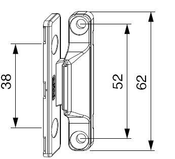 Medium Surface-Mounted Clamp for Increased Pressure Points in Pivot Windows" 52389