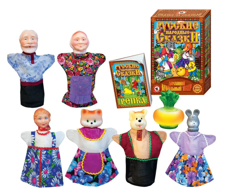 Finger Puppet Theater Set "The Turnip" - 7 Puppets