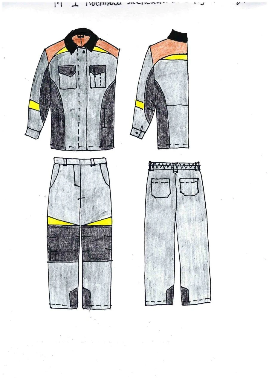 Women's Work Protective Suit M-1 for General Industrial Use