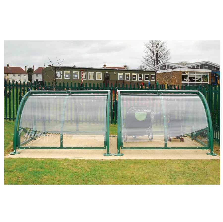 Enclosed Stroller Parking Area for Kids