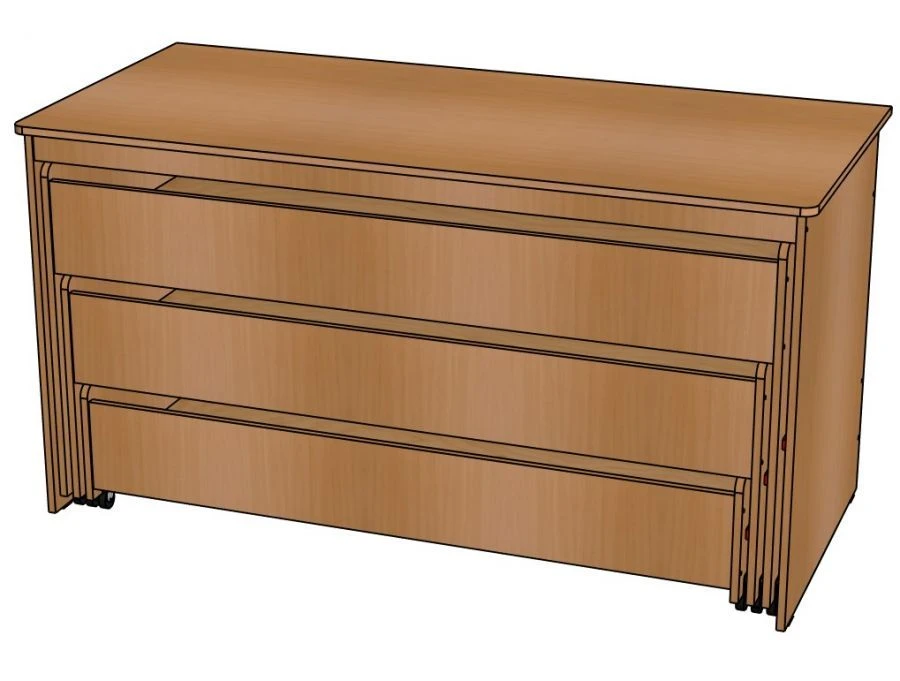Triple-Decker Bed in a Chest - Model K11
