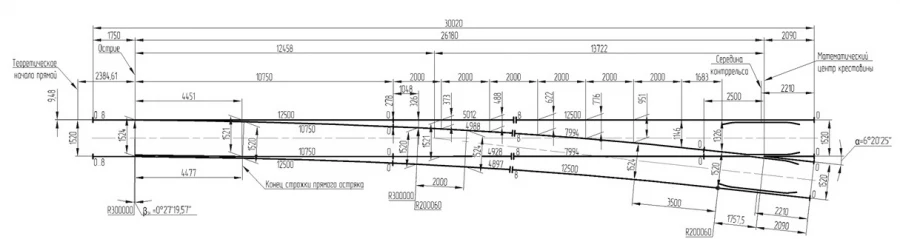 R65 Switch Type 1/9 with Flexible Points - Project 2244.00.000
