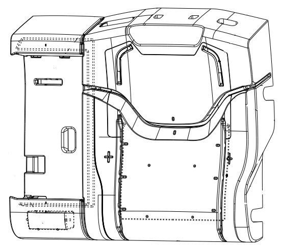 حشوة مسند الظهر الجانبي الأيسر لمقعد السيارة الثاني 7005320AST01A