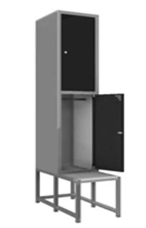 Two-Section Clothing Cabinet with Bench