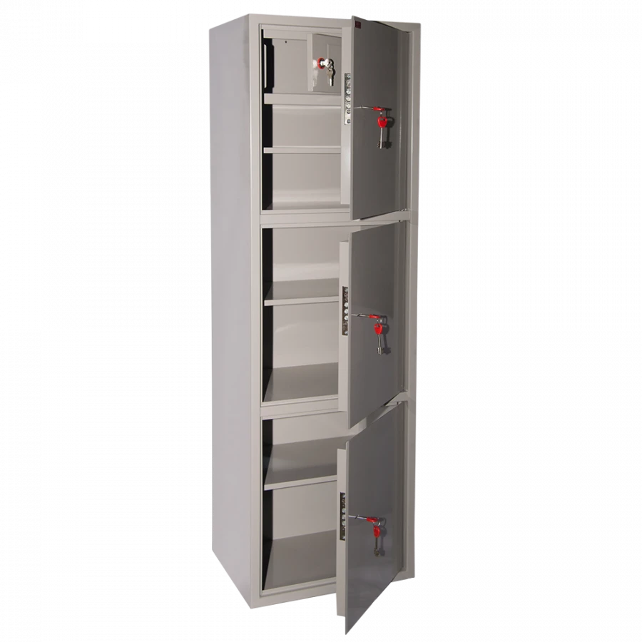 KBS-033 Welded Metal Cabinet with Three Independent Compartments