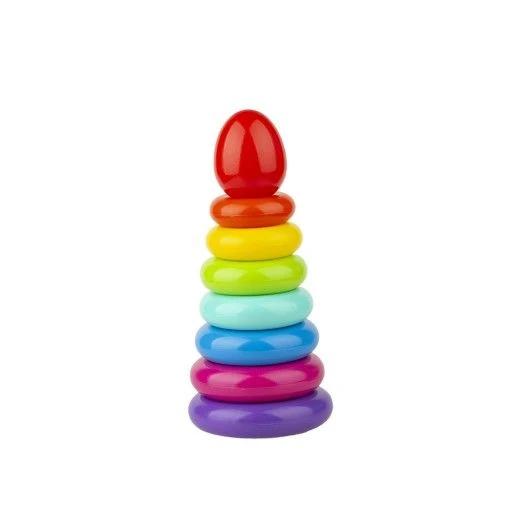 Colorful Stacking Pyramid Toy "Drop" 25cm with 9 Pieces